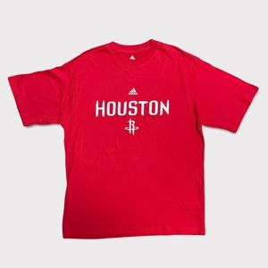 Adidas NBA Men's Houston Rockets Short Sleeve T-Shirt, Red, Medium